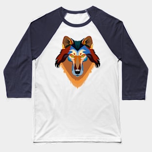 Orange wolf Baseball T-Shirt